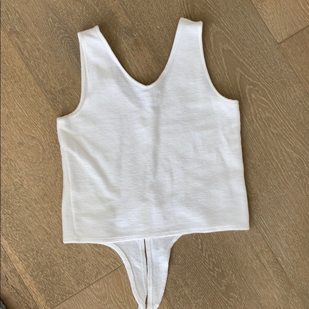 Texture and Thread Tie Front Tank Top - Picture 7 of 8